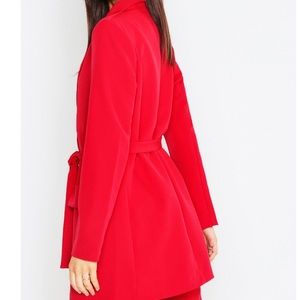 Woman Blazer Red Dress,LONG SLEEVES